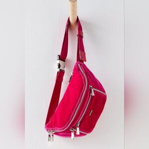 NWT Free People Caraa Velvet Small Sling Bag Pink